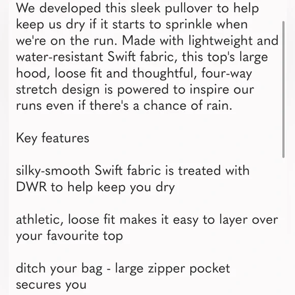 Lululemon Run: Stash & Dash Pullover like new - Picture 4 of 6